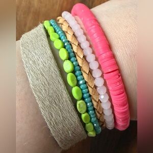 Victoria Emerson Multicolor Bracelet Set Magnetic Beaded